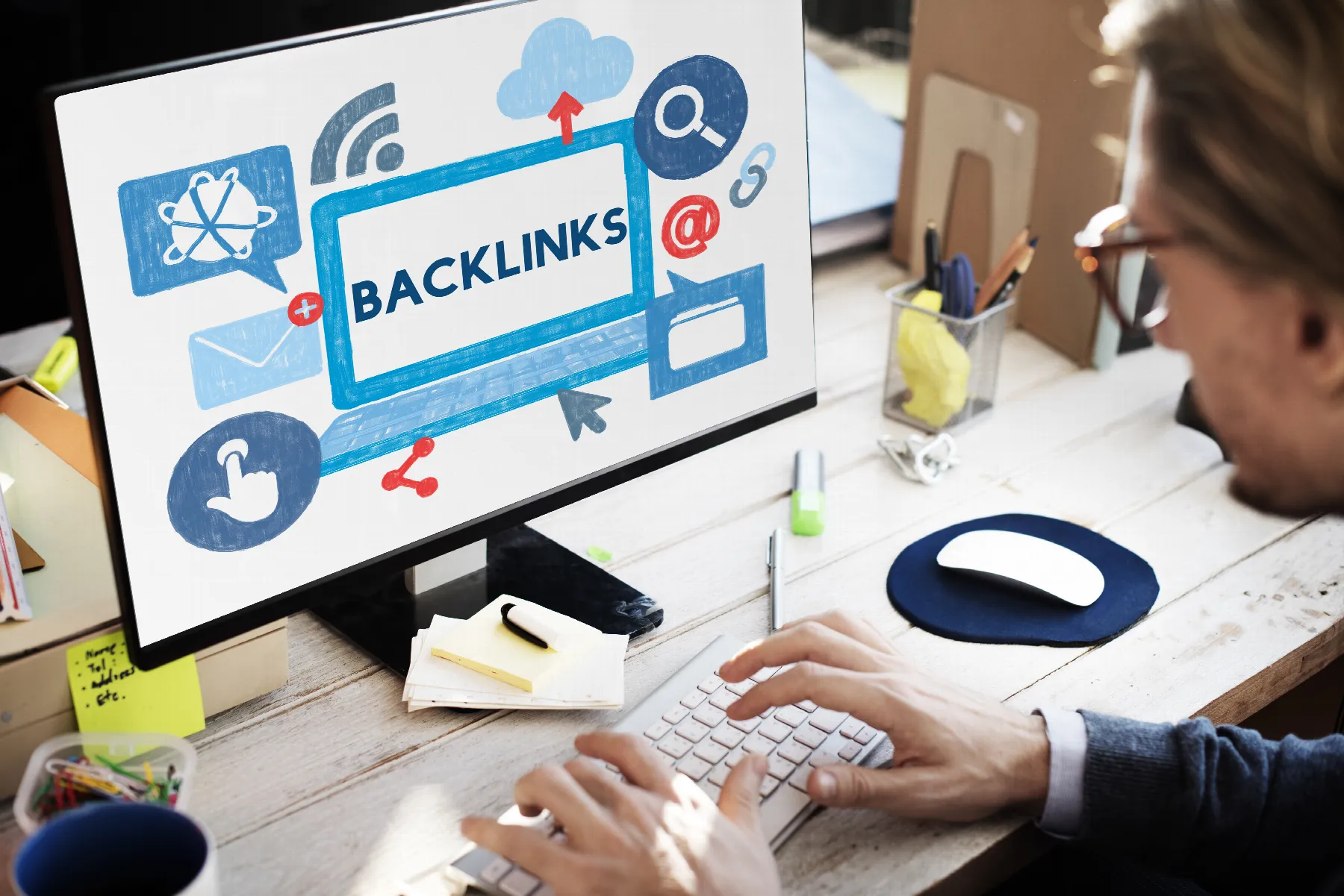 SEO professionals planning a backlink and blogger outreach campaign
